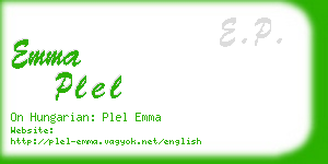 emma plel business card